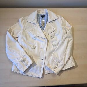 American Eagle Outfitters Cream Pea Coat M NWT